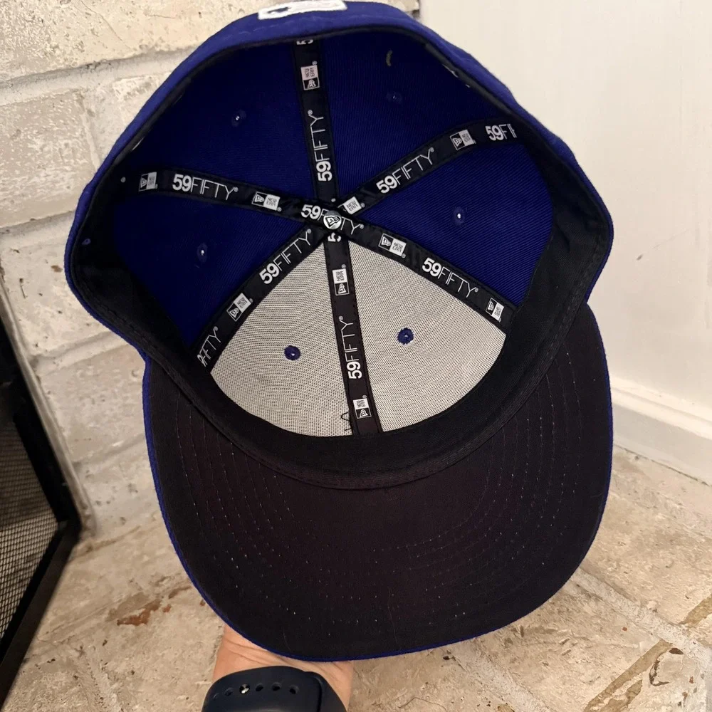 Los Angeles Dodgers Hat Cap Fitted Mens 7 1/8 Blue MLB Baseball New Era 59FIFTY